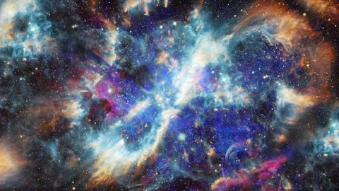 Galaxy and nebula. Elements of this Image Furnished by NASA Foto stock