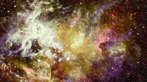 Galaxy and nebula. Elements of this image furnished by NASA. Stock Photos