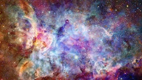 Galaxy and nebula. Elements of this Image Furnished by NASA Stock Photos