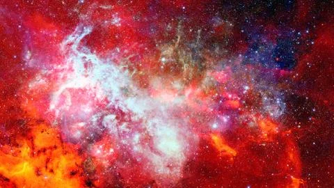 Galaxy and nebula. Elements of this Image Furnished by NASA Foto stock