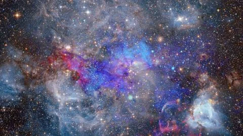 Galaxy and nebula. Elements of this Image Furnished by NASA Foto stock