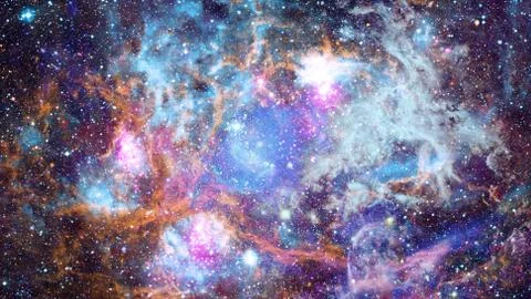 Galaxy and nebula. Elements of this Image Furnished by NASA Stock Photos