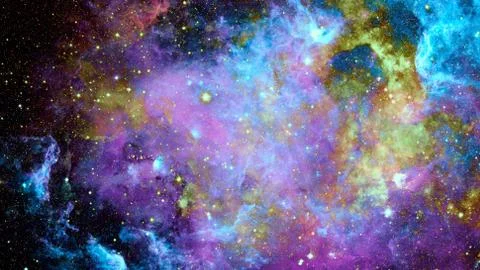 Galaxy and nebula. Elements of this Image Furnished by NASA Foto stock