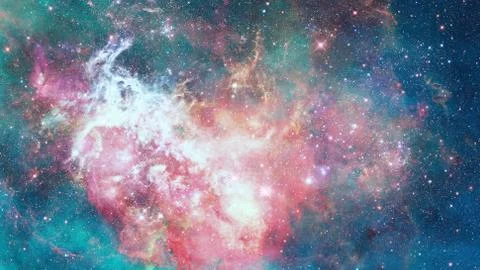 Galaxy and nebula. Elements of this Image Furnished by NASA Foto stock