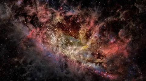 Galaxy and nebula. Elements of this Image Furnished by NASA Galaxy and neb... Stock Photos