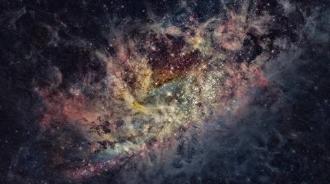 Galaxy and nebula. Elements of this Image Furnished by NASA Galaxy and neb... Stock Photos