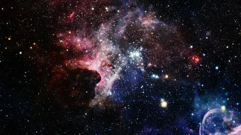 Galaxy and nebula. Space background. Elements of this Image Furnished by NASA Stock Photos