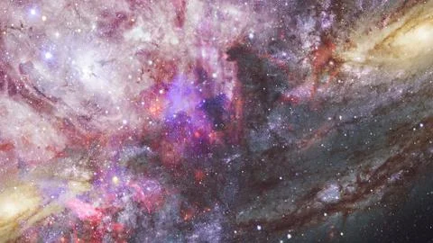 Galaxy and nebula in space. Elements of this image furnished by NASA. Stock Photos
