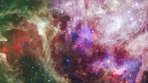 Galaxy and nebula in space. Elements of this image furnished by NASA. Fotos Stock