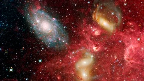 Galaxy and nebula in space. Elements of this image furnished by NASA. Stock Photos