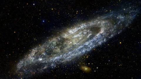 Galaxy and nebula in space. Elements of this image furnished by NASA. Stock Photos