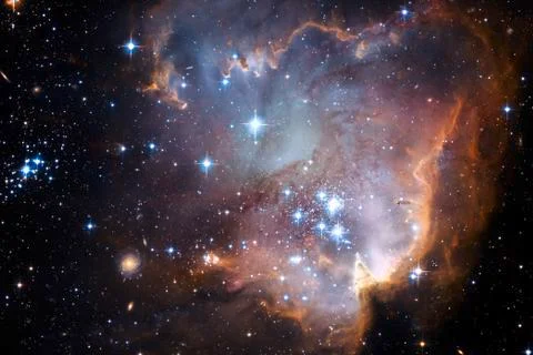 Galaxy and nebulae in outer space. Elements of this Image Furnished by NASA Stock Illustration