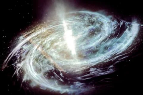 Galaxy background Cosmic deep space Stock-Illustration