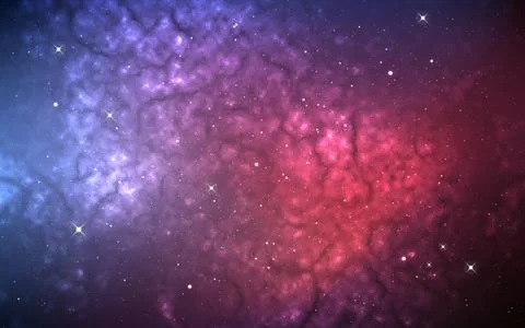 Galaxy background. Realistic starry texture. Glowing nebula with constellations Stock Illustration