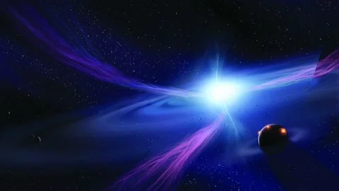 Galaxy Big Bang explosion cosmic nebula supernova in outer space 4K video Stock Footage 201359102