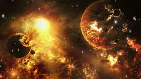 Galaxy Big Bang explosion in space 4K animation video Stock Footage 158423150