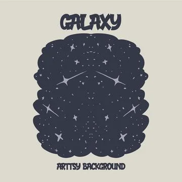 Galaxy cartoon background graphic resource Stock Illustration
