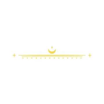 Galaxy celestial divider border cartoon vector illustration Stock Illustration