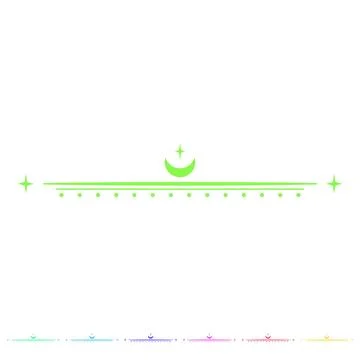 Galaxy celestial divider border cartoon vector graphic Stock Illustration