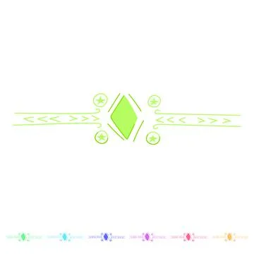 Galaxy celestial divider border vector cartoon graphic 스톡 일러스트