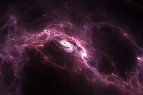 Galaxy clusters, largest objects in the Universe イラスト素材