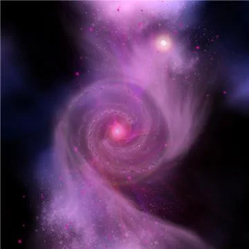 Galaxy collision Illustrazione stock