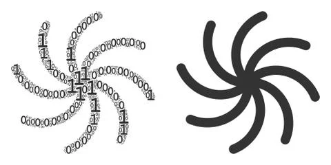 Galaxy Composition of Binary Digits Stockillustratie