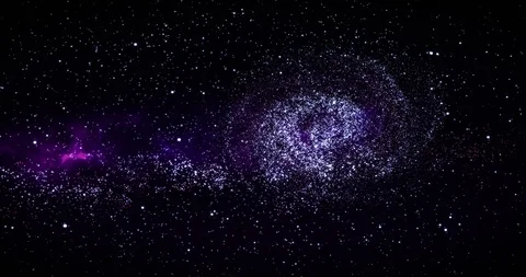Galaxy in Deep Space. Spiral galaxy, animation of Milky Way. Flying through star Video stock 114798402
