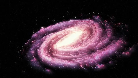 Galaxy in Deep Space. Spiral galaxy, animation of Milky Way animation. Stock Footage 199244779