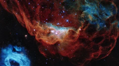 Galaxy in deep space. Stellar nebula millions stars. Space background abstract Video stock 147599916