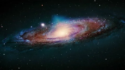Galaxy in the depths of space in the solar system Stock Footage 135628335