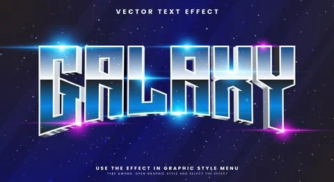 Galaxy Editable Text effect Template Illustrazione stock