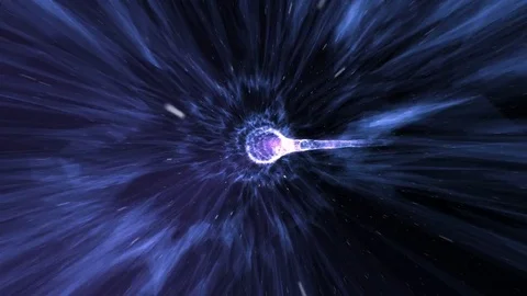 Galaxy at the end of the wormhole Video stock 80332052