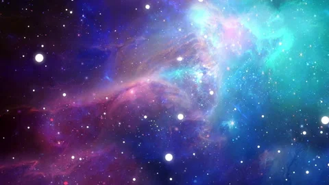 Galaxy exploration. Animation of Flying Through the Star Space and Nebulae 動画素材 236617686