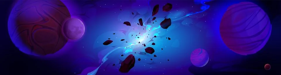 Galaxy explosion nebula space vector background Stock Illustration