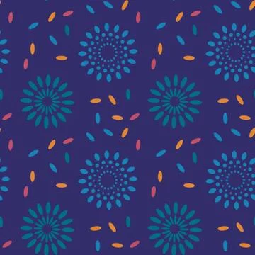 Galaxy explosion seamless pattern Illustrazione stock