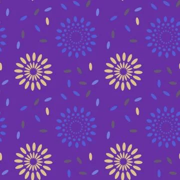 Galaxy explosion seamless pattern Illustrazione stock