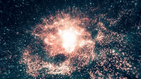 Galaxy floating in the universe Stock Footage