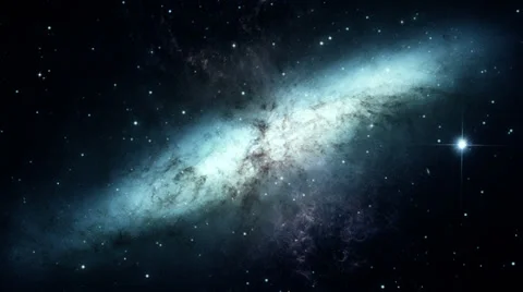 Galaxy Fly through Space Flight Seamless Loop Stock Footage 33345381