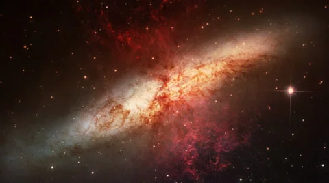 Galaxy Fly through Space Flight Seamless Loop Stock Footage 33345603