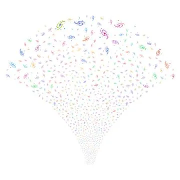 Galaxy Fountain Stream Stock Illustration