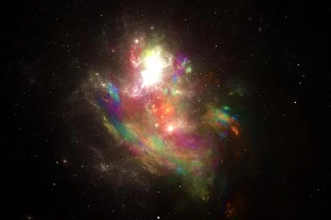 Galaxy in a free space Stock Illustration