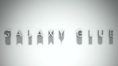 Galaxy Glue 3D title animation with shadows on a white background 스톡 동영상 296725688