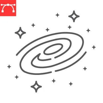 Galaxy line icon Stock Illustration