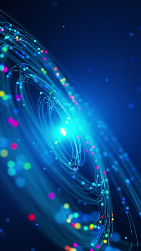 Galaxy loop animation with glowing light, cosmic swirl and colorful particles. Stock Footage 315972175