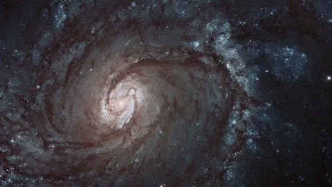 Galaxy Messier 100 Tooken By Hubble Space Nebula View Stock Footage 122084875