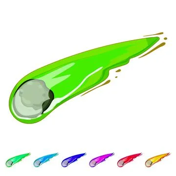 Galaxy meteor cartoon vector graphic Stock Illustration