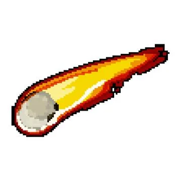 Galaxy meteor pixel art vector illustration Stock Illustration