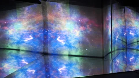 Galaxy Mirror Move Stock Footage 256161427