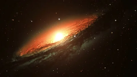 A galaxy is moving closer in space, the great universe Stock Footage 138976260